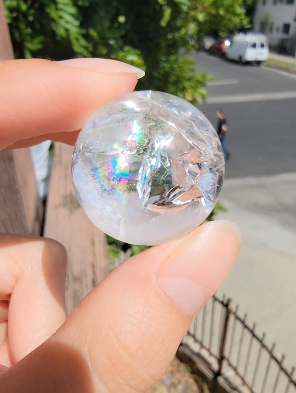 (#5) NEW 27MM HIGH-QUALITY CLEAR QUARYZ MINI SPHERE
